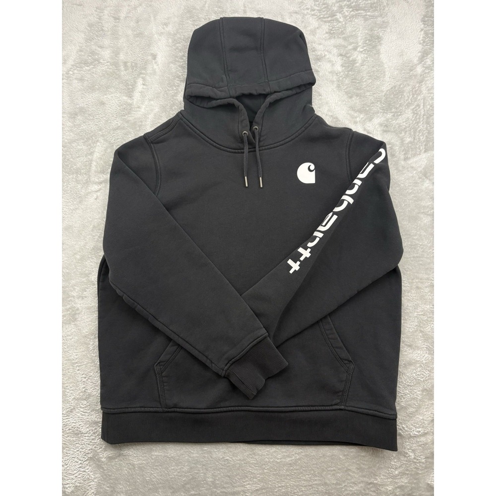 Carhartt Hoodie Men's Size XL Black Pullover Sweatshirt Relaxed Fit Long sleeve